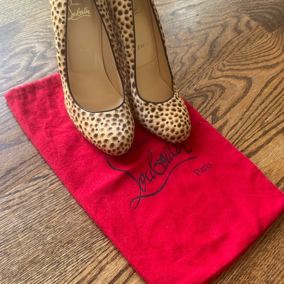 Christian Louboutin Leopard Print Wedges - Picture 3 of 6